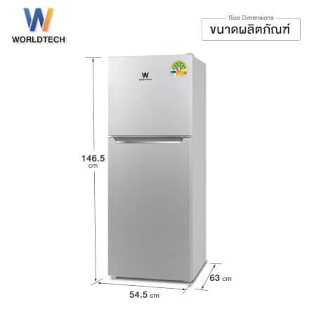 ตู้เย็น 2 ประตู WORLDTECH รุ่น WT-MRF-225W_SIL ขนาด 7.1 คิว ความจุ 202 ลิตร สีเงิน_7