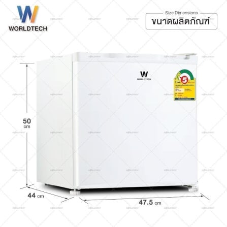 ตู้เย็นมินิบาร์ WORLDTECH รุ่น WT-MB48 ขนาด  1.7 คิว ความจุ 46 ลิตร สีขาว_7