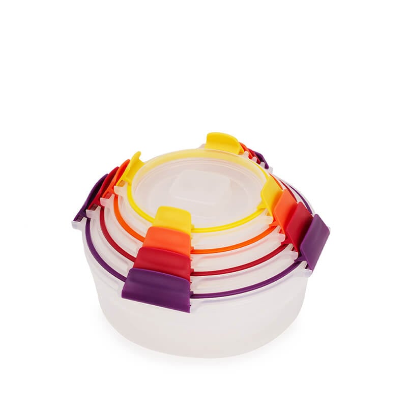 กล่องเก็บอาหารทรงกลม JOSEPH JOSEPH คละไซส์ 4 ชิ้น รุ่น NEST LOCK RND N1000015