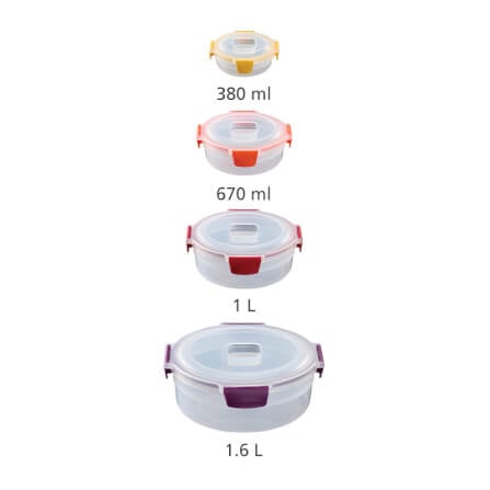 กล่องเก็บอาหารทรงกลม JOSEPH JOSEPH คละไซส์ 4 ชิ้น รุ่น NEST LOCK RND N1000015_3