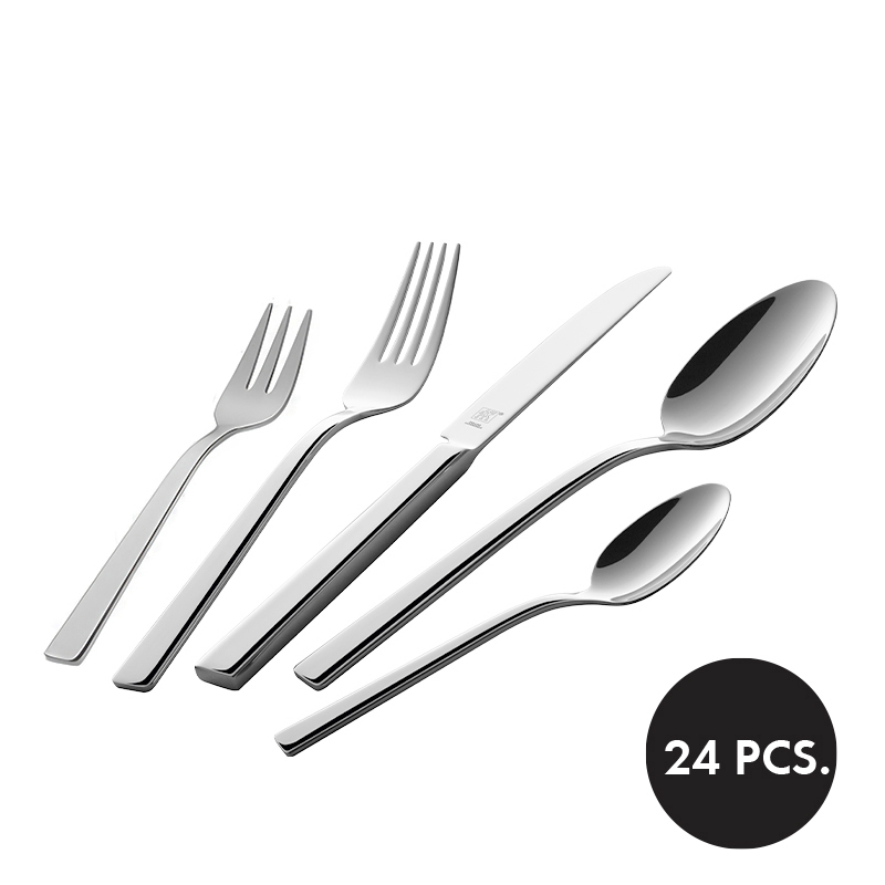 ชุดช้อนส้อมสแตนเลสสตีล ZWILLING รุ่น KING 24 ชิ้น ทนทาน สีเงิน N07041224_0