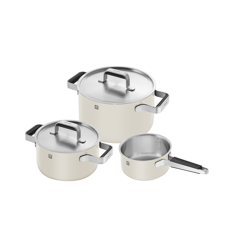 ชุดหม้อสแตนเลส ZWILLING รุ่น Pure สีครีม N1028807_0