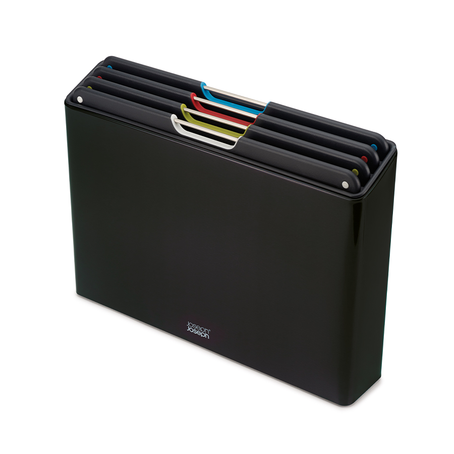 ชุดเขียง 4 ชิ้น พร้อมแท่นเก็บทำจากสแตนเลส Joseph Joseph รุ่น Folio สี Carbon Black N60171_0