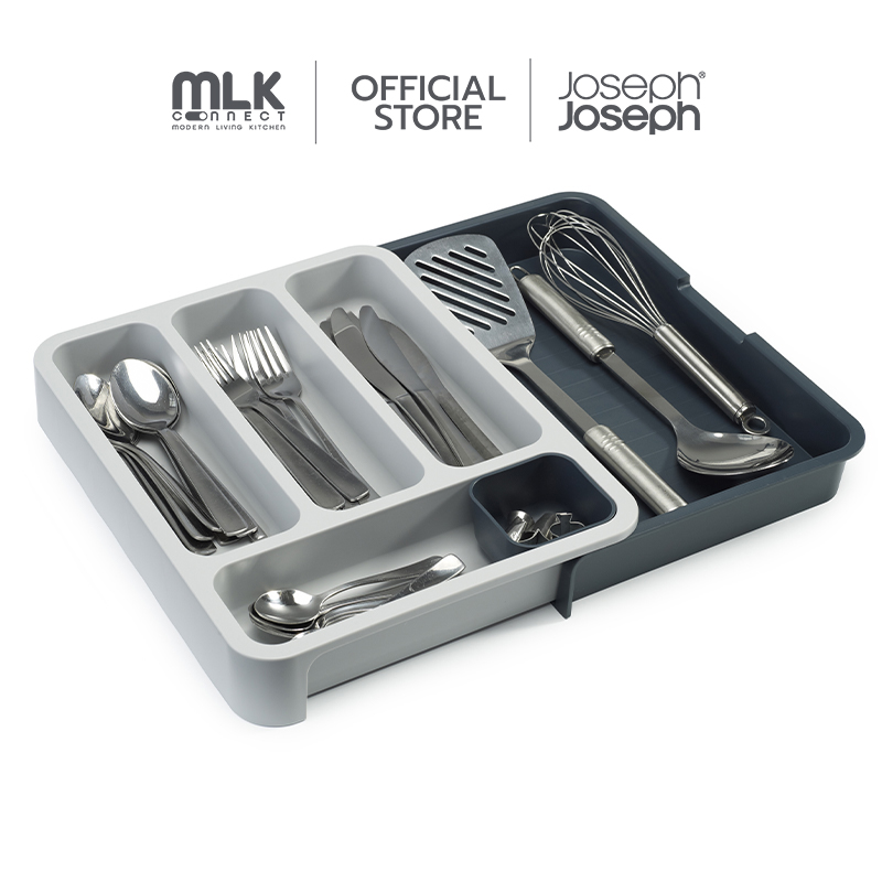 อุปกรณ์จัดเก็บช้อน ส้อม แบบปรับขนาด Joseph Joseph รุ่น DrawerStore สามารถใส่ในลิ้นชักได้ สีเทา N85042_1
