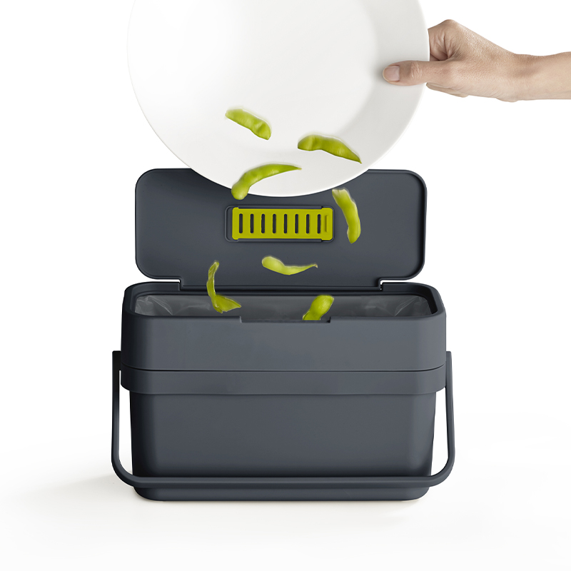 ถังขยะใส่เศษอาหาร สามารถติดกับฝาตู้ได้ Joseph Joseph รุ่น Compo ความจุ 4 ลิตร สี กราไฟท์ N30107_2