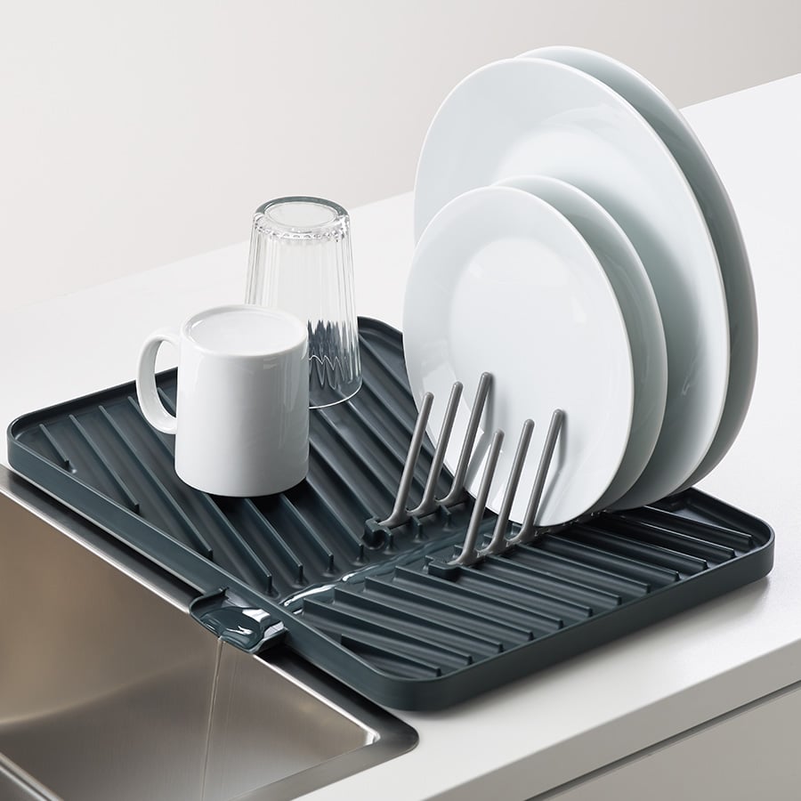 ถาดตากภาชนะพร้อมที่กั้น Joseph Joseph รุ่น Flip-Up สามารถระบายน้ำได้ในตัว สีเทา N85139_3