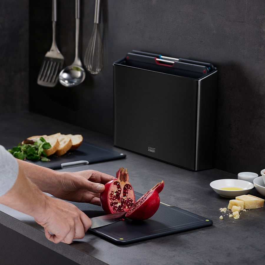 ชุดเขียง 4 ชิ้น พร้อมแท่นเก็บทำจากสแตนเลส Joseph Joseph รุ่น Folio สี Carbon Black N60171_3