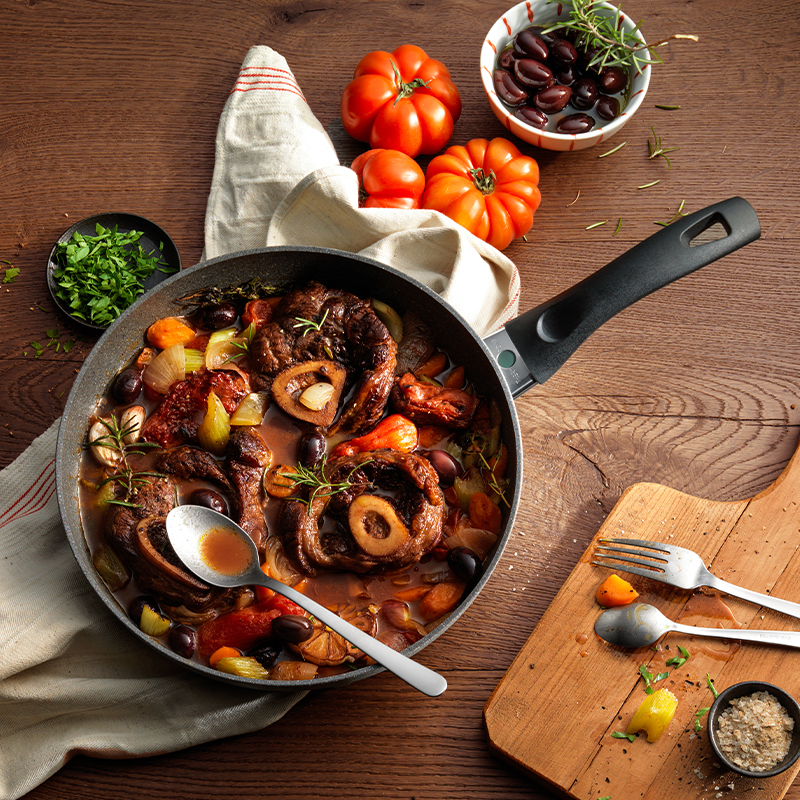 กระทะทรงลึกวอค BALLARINI Non- stick อะลูมิเนี่ยม รุ่น Ferrara  28 ซม. สีเทา N75002126_4