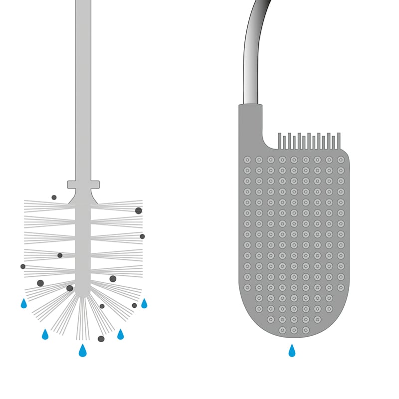 แปรงขัดห้องน้ำพร้อมที่เก็บ Joseph Joseph รุ่น Flex ไซซ์เล็ก  N70522 White/Grey_4