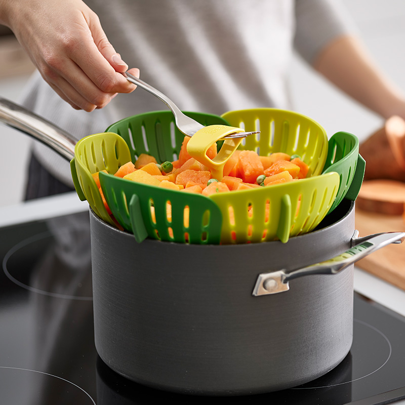 อุปกรณ์สำหรับนึ่งอาหาร Joseph Joseph รุ่น Bloom สามารถปรับขนาดได้ สีเขียว N45030_4