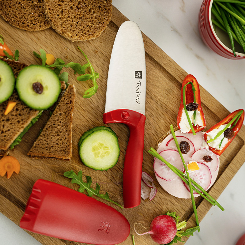 มีดสแตนเลสสตีลสำหรับเด็ก ZWILLING รุ่น TWINNY Kids   สีเงิน ด้ามสีแดง 10 cm N36550101_5