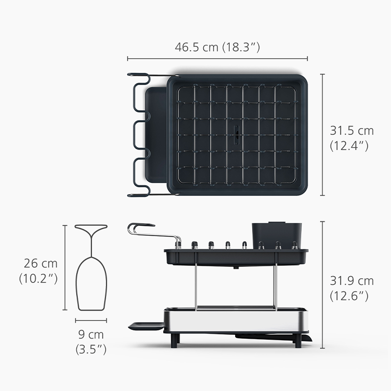อุปกรณ์คว่ำจาน 2 ชั้น ทำจากสแตนเลส Joseph Joseph รุ่น Excel สีเทา N851647_6