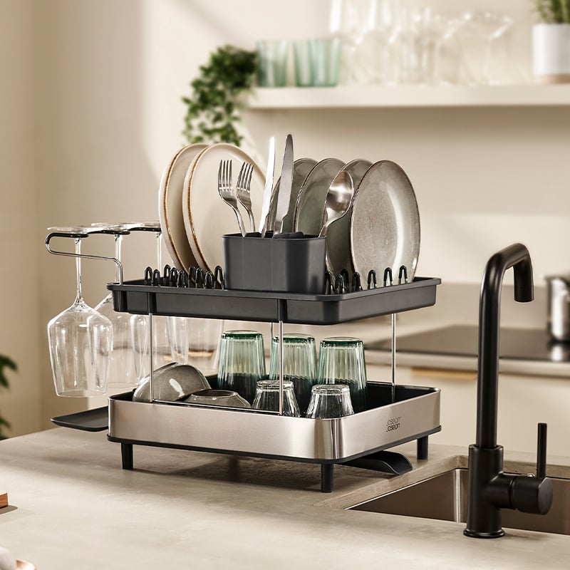 อุปกรณ์คว่ำจาน 2 ชั้น ทำจากสแตนเลส Joseph Joseph รุ่น Excel สีเทา N851647_7