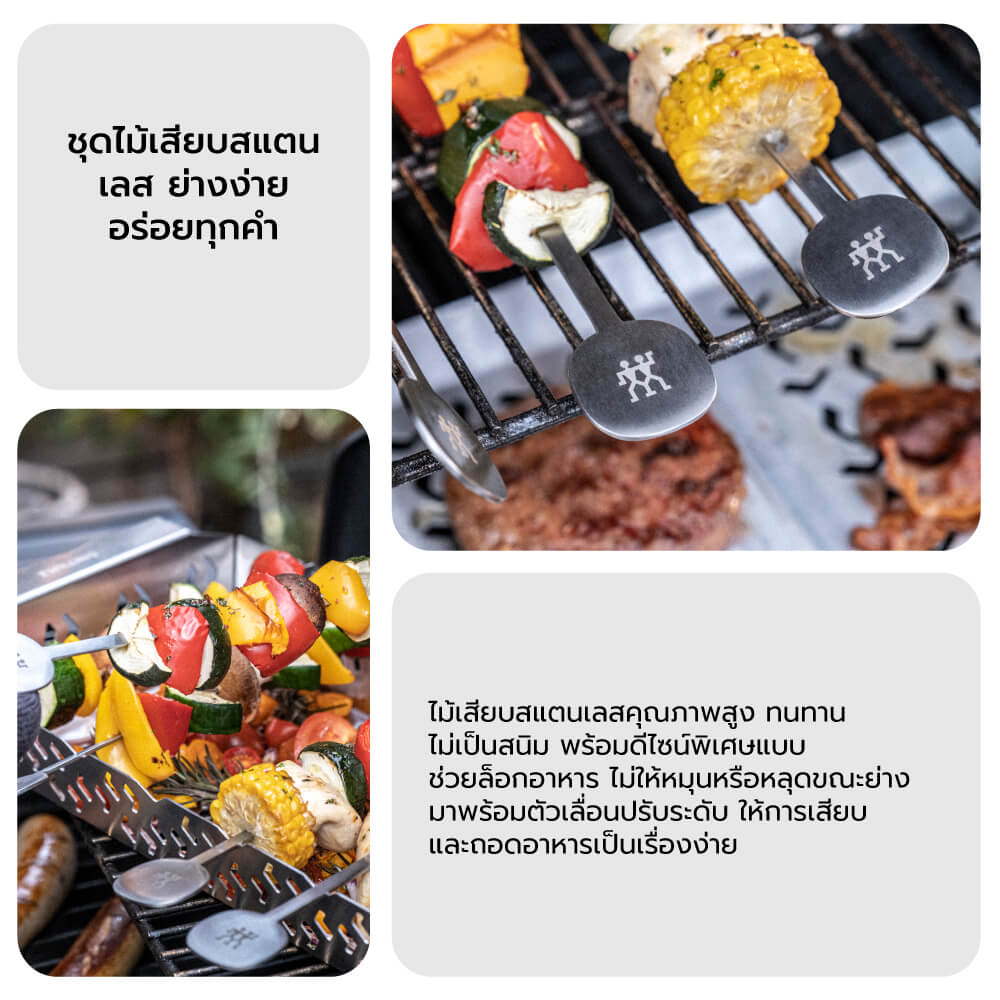 BBQ+ ชุดที่เสียบเนื้อ ZWILLING 5 ชิ้น สำหรับปิ้งย่างบาร์บีคิว N1026140