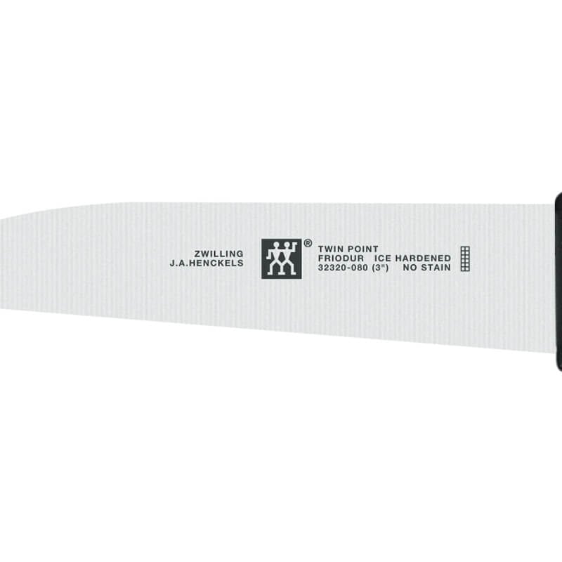 มีดเล็กสแตนเลสสตีล ZWILLING รุ่น Twin Point มีความคมและทนทาน  80 มม สีเงิน ด้ามสีดำ N32320081