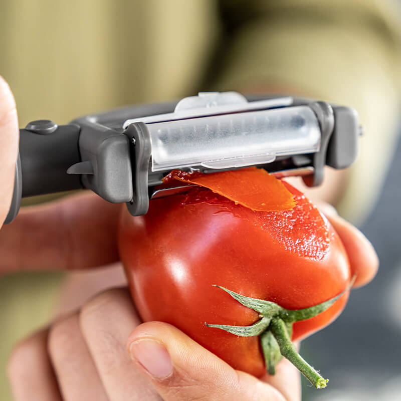 ที่ปอกสแตนเลส ZWILLING ด้ามจับพลาสติก 5-in-1 peeler สีเทา N36610005
