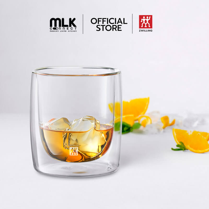 แก้วดับเบิ้ลวอลล์ ZWILLING Whisky  เซท 2 ชิ้น รุ่น Sorrento เก็บรักษาความเย็น 266  มล. สีใส N39500215