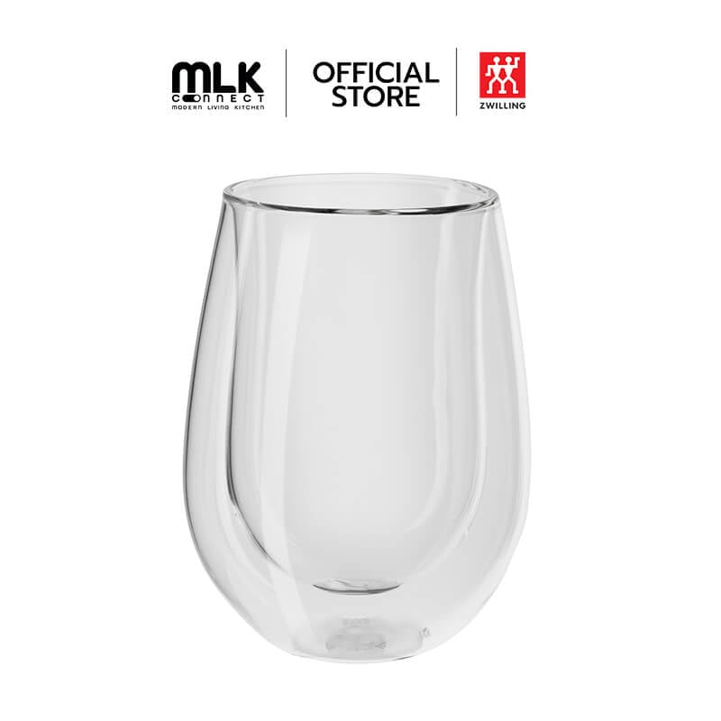 แก้วดับเบิ้ลวอลล์สำหรับไวน์ขาว ZWILLING เซท 2 ชิ้น  รุ่น Sorrento เก็บรักษาความร้อนและเย็น 296 มล. สีใส  N39500216