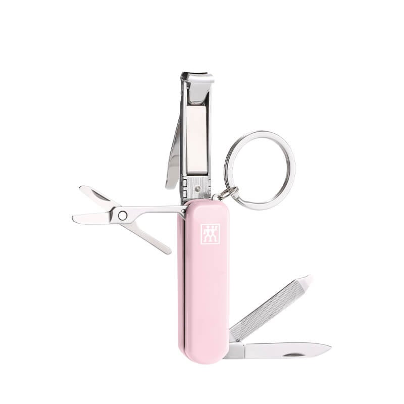 มีดพับเอนกประสงค์สเตนเลสสตีล ZWILLING สีชมพูพีช 60 มม. N42450118