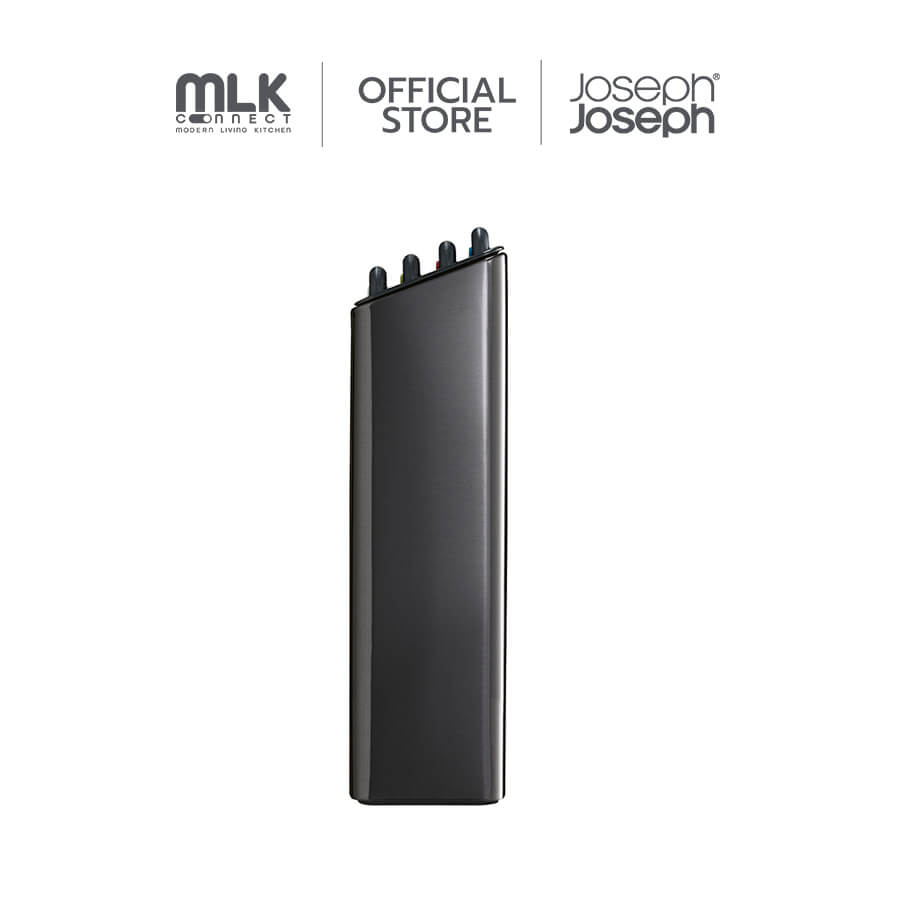 ชุดเขียง 4 ชิ้น พร้อมแท่นเก็บทำจากสแตนเลส Joseph Joseph รุ่น Folio สี Carbon Black N60171