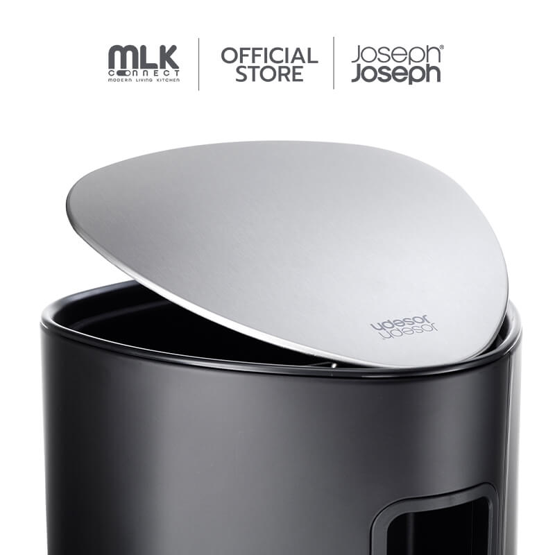 ถังขยะสแตนเลสความจุ 5 ลิตร Joseph Joseph รุ่น EasyStore สี Matt Black N70595