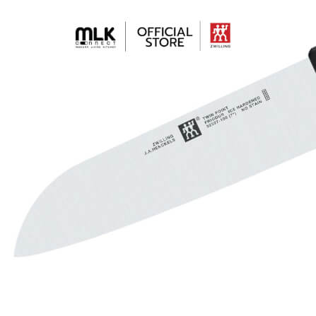 มีดซันโตกุสแตนเลสสตีล ZWILLING รุ่น Twin Point มีความคมและทนทาน  180 มม. สีเงิน  ด้ามสีดำ  N32327181_1