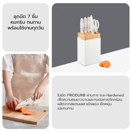 ชุดมีดพร้อมบล็อก ZWILLING รุ่น Twin Pollux  สีขาว N1025159_7