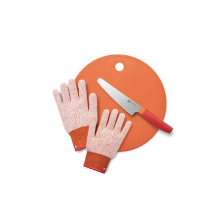 ชุดมีด เขียง และถุงมือ 3 ชิ้น ZWILLING ปลอดภัย สีส้ม N54350403_0