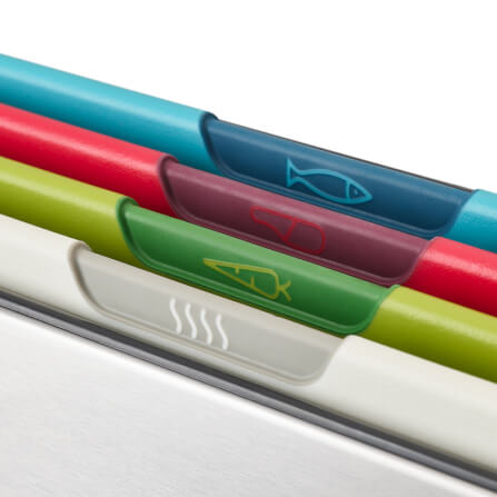 ชุดเขียงแยกประเภทตามการใช้งาน พร้อมที่เก็บทำจากสแตนเลส Joseph Joseph รุ่น Folio Icon Steel สี Multicolour N60226_3