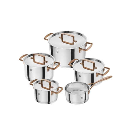 ชุดหม้อสแตนเลส ZWILLING รุ่น Bellasera กระจายความร้อนดี  5 ชิ้น สีเงิน N71170005_0