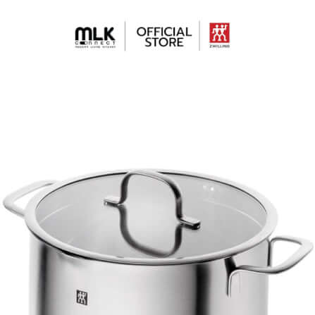 หม้อสต๊อกสแตนเลสสตีล ZWILLING รุ่น TrueFlow มีช่องสำหรับกรองน้ำด้านข้าง 6 ลิตร 24 ซม. สีเงิน N66923240_1