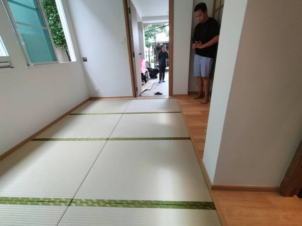 เสื่อทาทามิ HIKIME LEAFGREEN WITH HERI TYPE