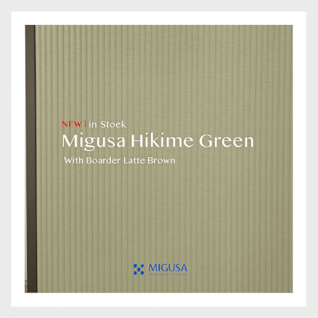 เสื่อทาทามิ HIKIME GREEN WITH BOARDER LATTE BROWN_0