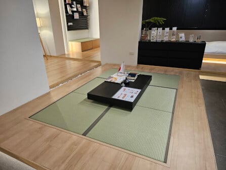 เสื่อทาทามิ HIKIME GREEN WITH BOARDER LATTE BROWN_4