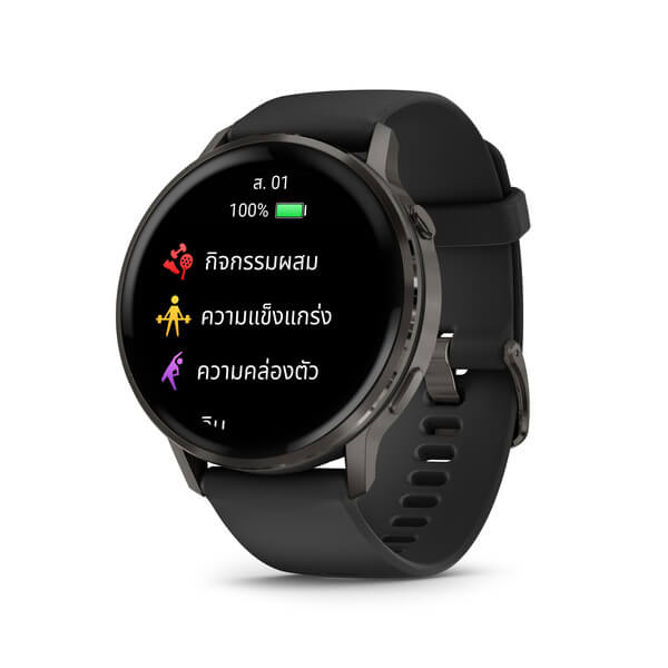 นาฬิกาสมาร์ทวอทช์ GARMIN VENU 4 SERIES 45MM SLATE BLACK