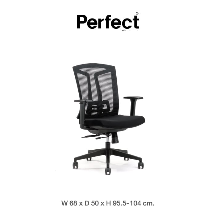 เก้าอี้ทำงานเพื่อสุขภาพ Perfect รุ่น 6206B สีดำ