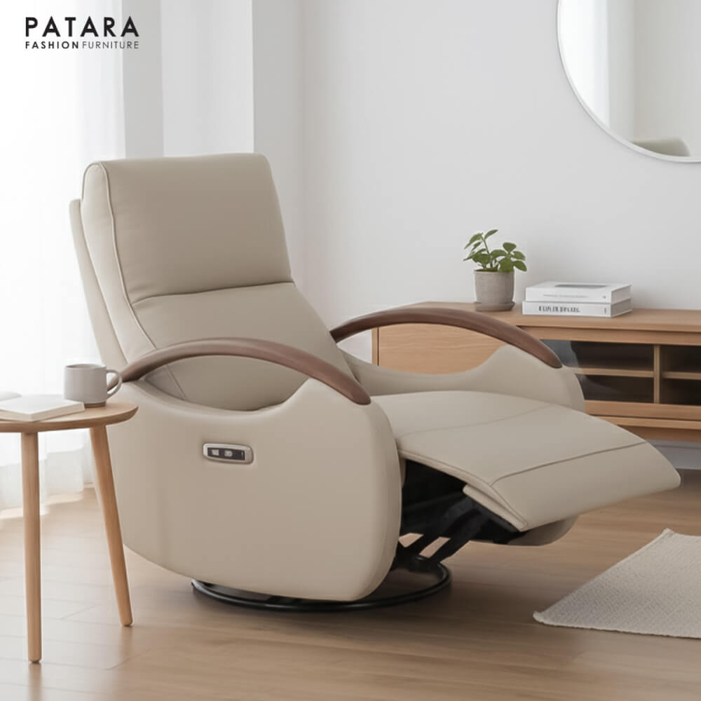 โซฟาปรับไฟฟ้า PATARA รุ่น C-WOOD สีครีม