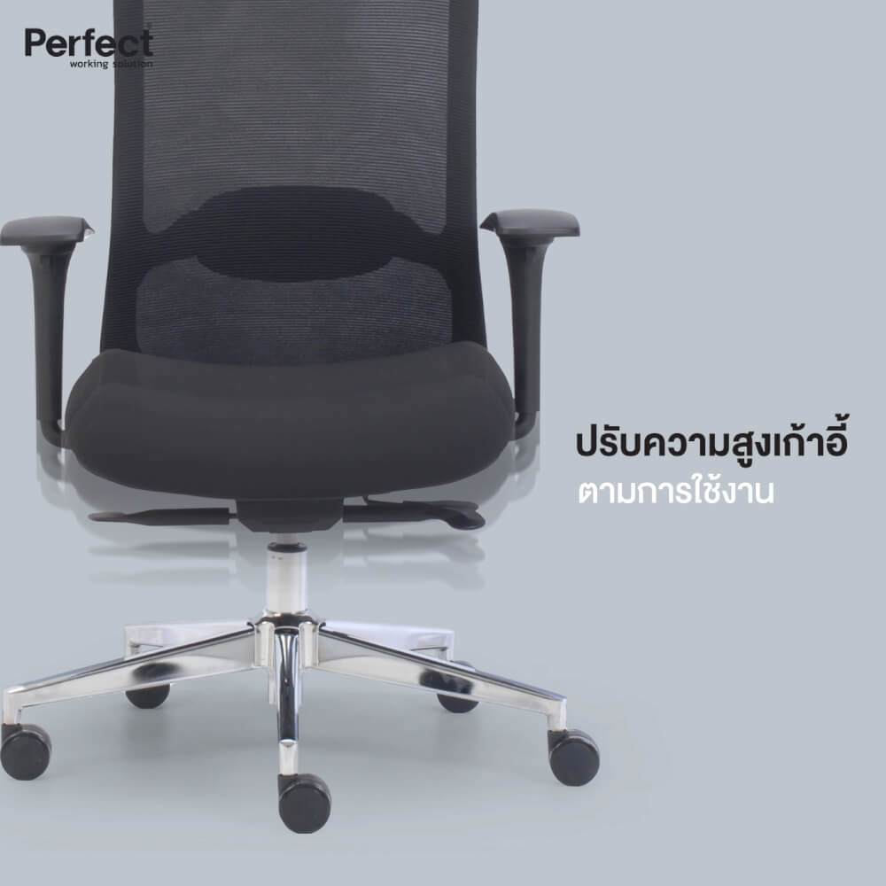 เก้าอี้ทำงานเพื่อสุขภาพ PERFECT รุ่น HIFU/MG สีเทา