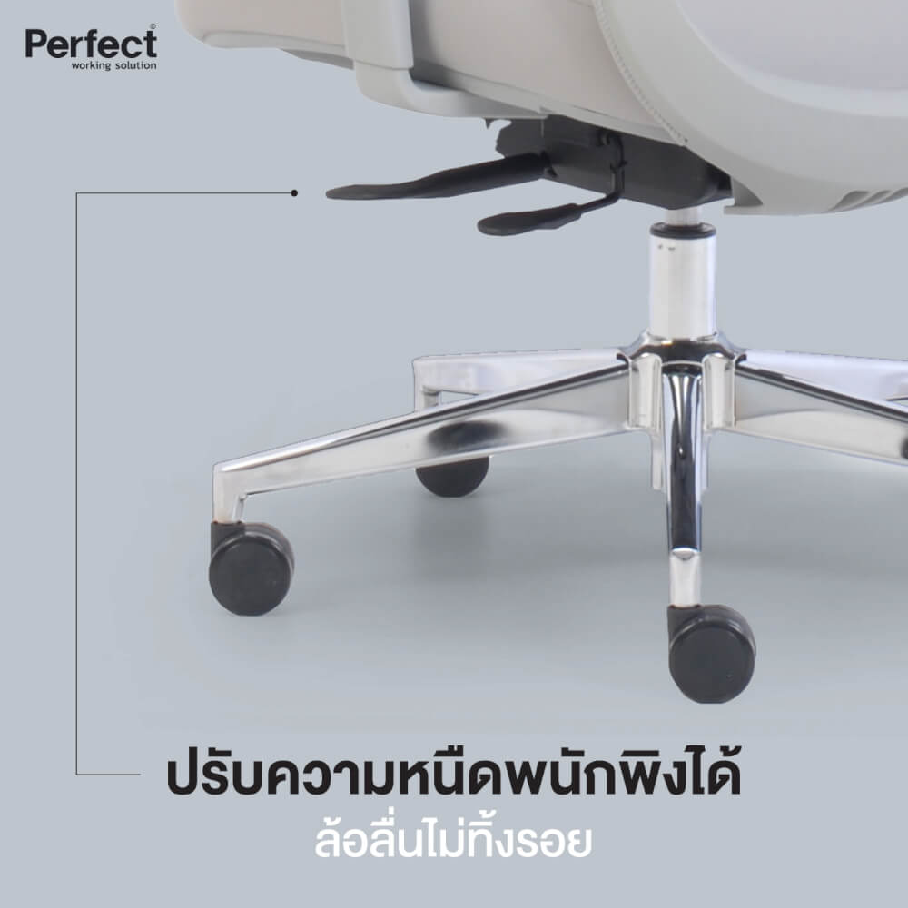เก้าอี้ทำงานเพื่อสุขภาพ PERFECT รุ่น HIFU/MG สีเทา