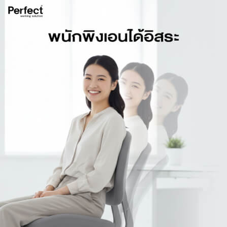 เก้าอี้ทำงาน PERFECT รุ่น RABBIT สีเทา_4