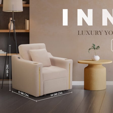 โซฟาขนแกะ PATARA รุ่น INNER สีครีม 1 ที่นั่ง_7