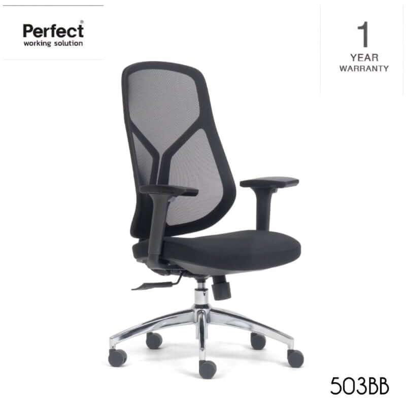เก้าอี้ทำงานเพื่อสุขภาพ Perfect SWAN SERIES รุ่น 503BB สีดำ