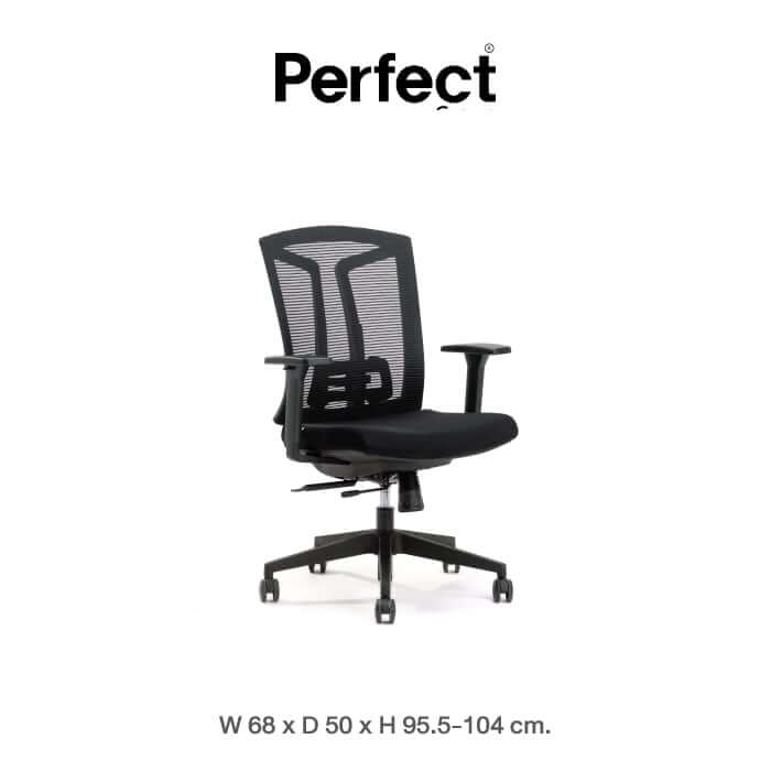 เก้าอี้ทำงานเพื่อสุขภาพ Perfect รุ่น 6206B สีดำ