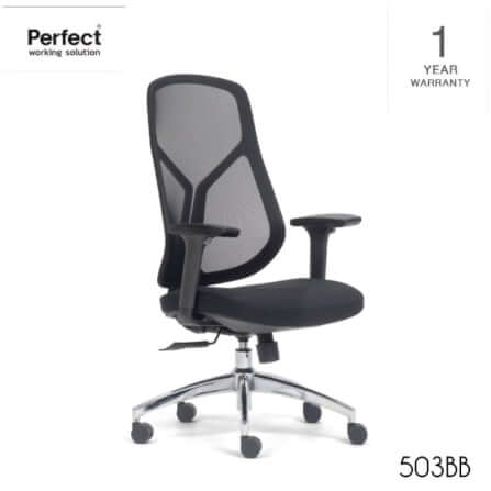 เก้าอี้ทำงานเพื่อสุขภาพ Perfect SWAN SERIES รุ่น 503BB สีดำ