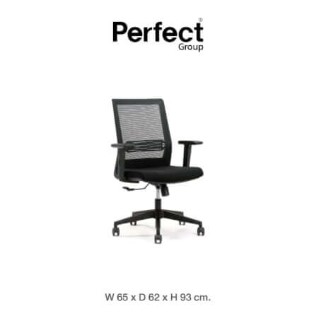 เก้าอี้ทำงานเพื่อสุขภาพ Perfect รุ่น 6042B สีดำ_0