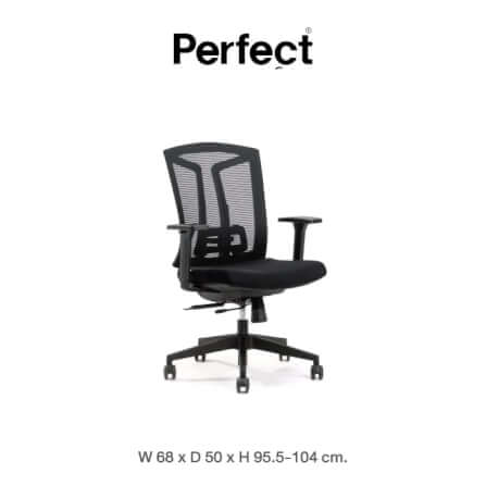 เก้าอี้ทำงานเพื่อสุขภาพ Perfect รุ่น 6206B สีดำ