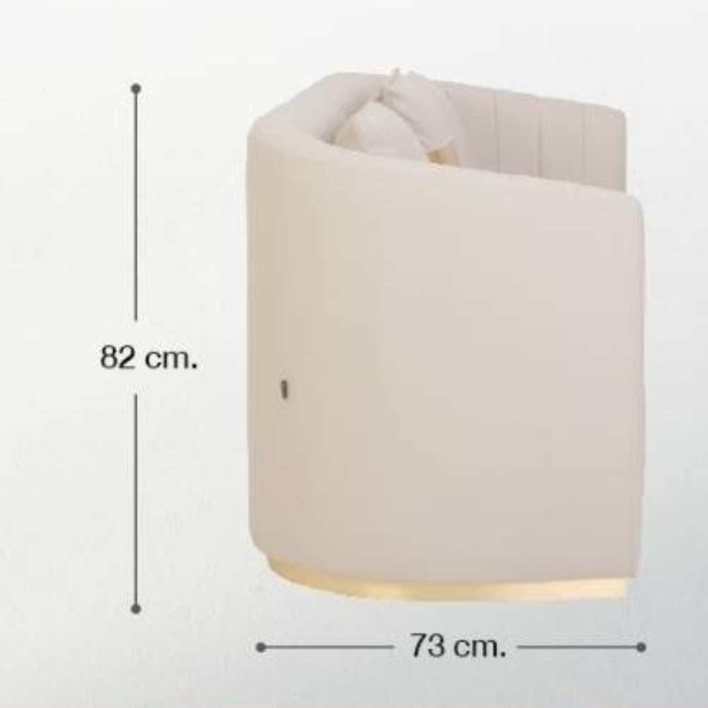 โซฟามินิมอล PATARA รุ่น CELINE LUXE  2 ที่นั่ง สีครีม_3