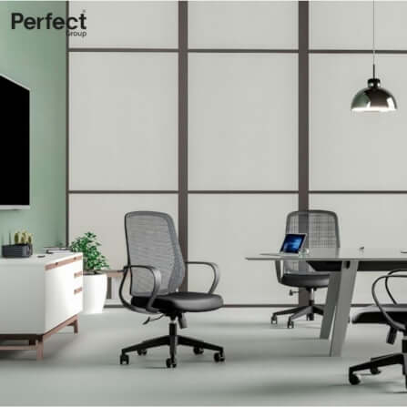 เก้าอี้ทำงานเพื่อสุขภาพ Perfect รุ่น CIRCLE สีดำ ตัวกลาง_6