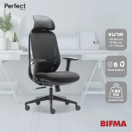 เก้าอี้ทำงานเพื่อสุขภาพ Perfect รุ่น 6231A สีดำ_8