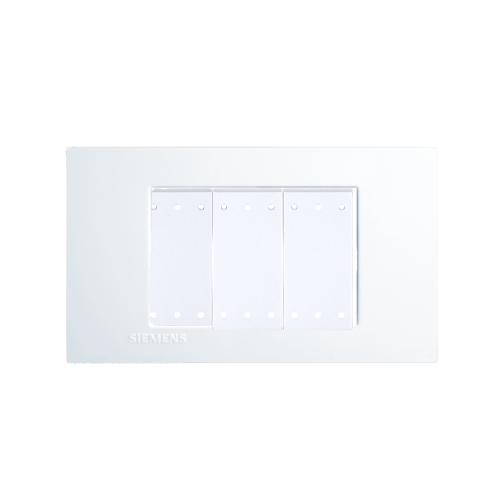 ชุดสวิตช์ 1 ทาง 3 ช่อง SIEMENS ขนาด 120MM สีขาว DELTA AZIO SERIES_0